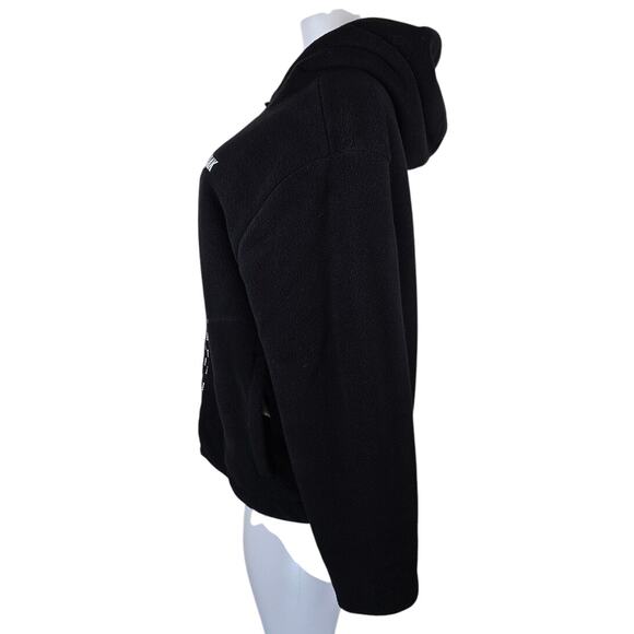 Victoria Secret Pink Black Camoflauge Reversible Womens Sherpa Jacket L - Picture 5 of 8